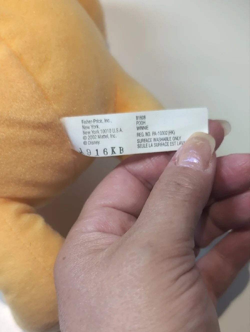 2002 Disney Winnie The Pooh Plush - Standing
